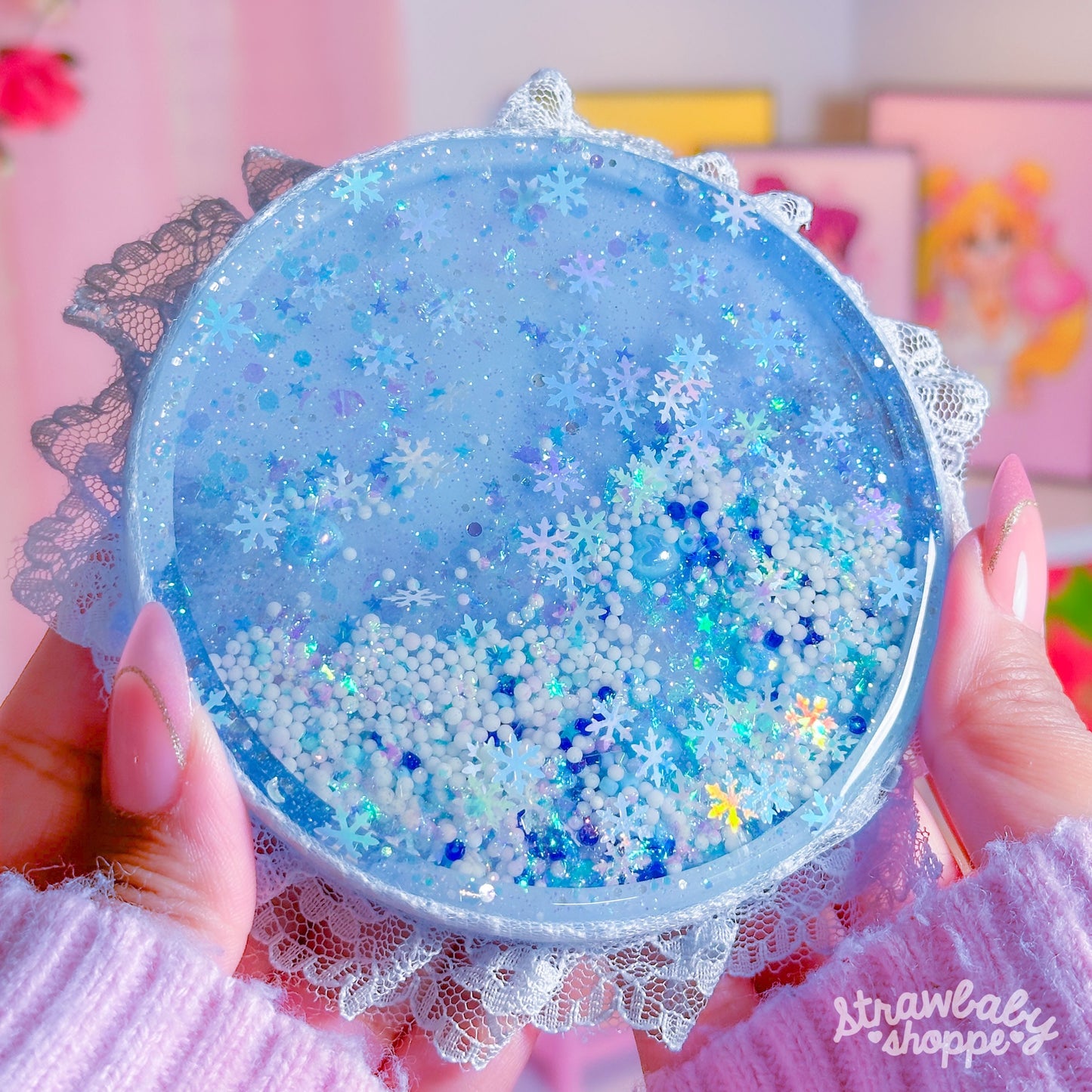 Winter Nights - Laced Shaker Coaster (Made to Order)