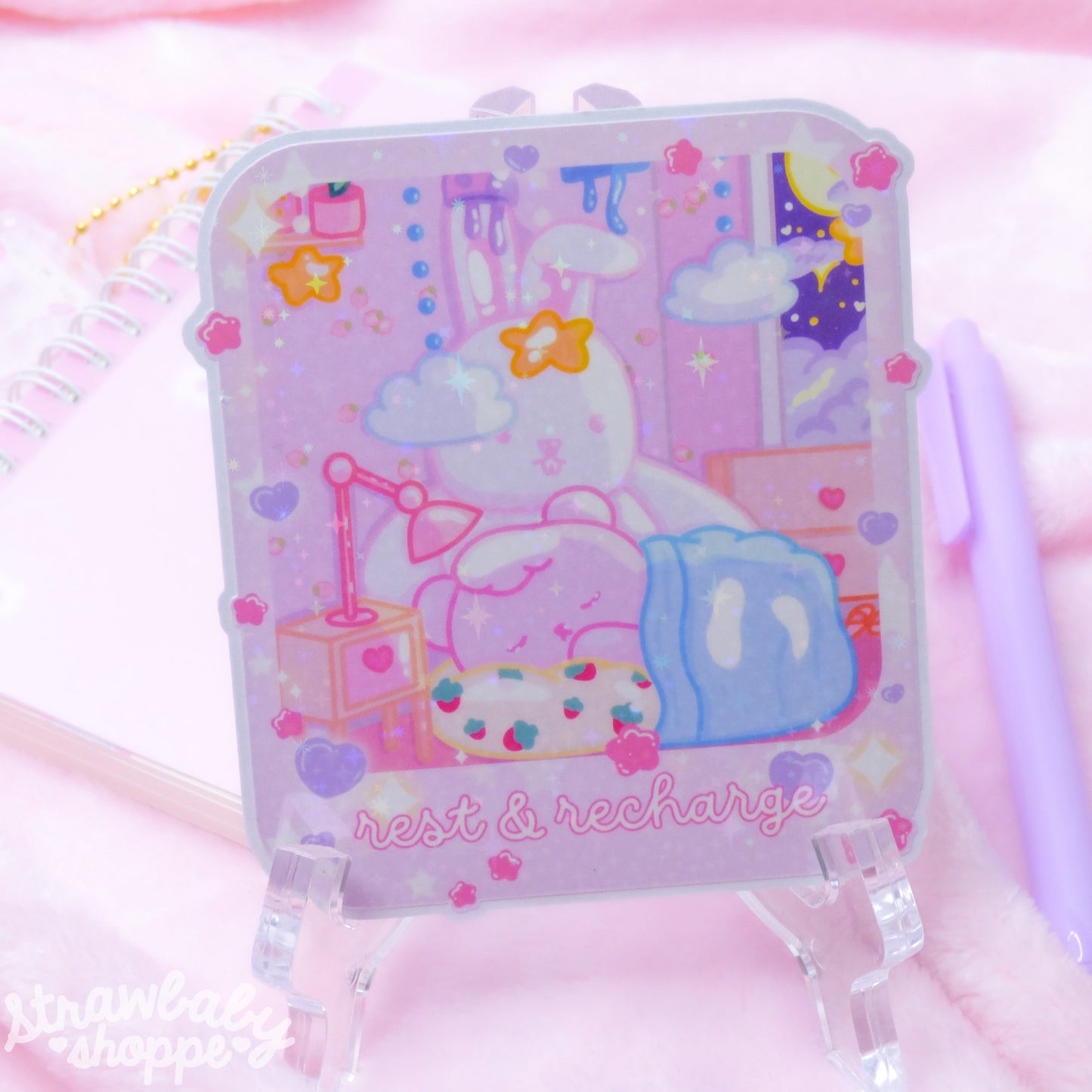 Rest & Recharge - Mushi Room Large Sticker