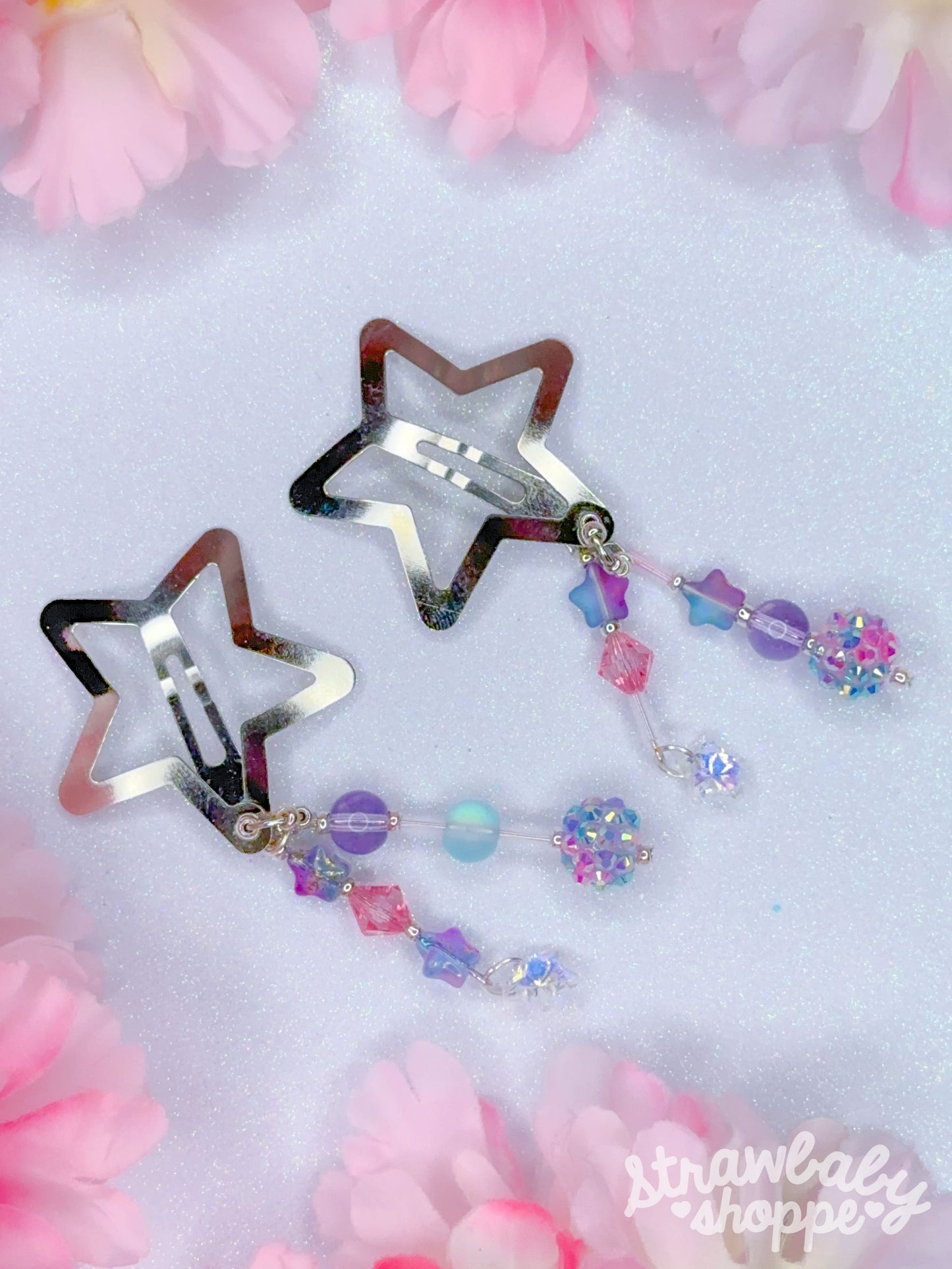 Starry - Beaded Star Hair Clips