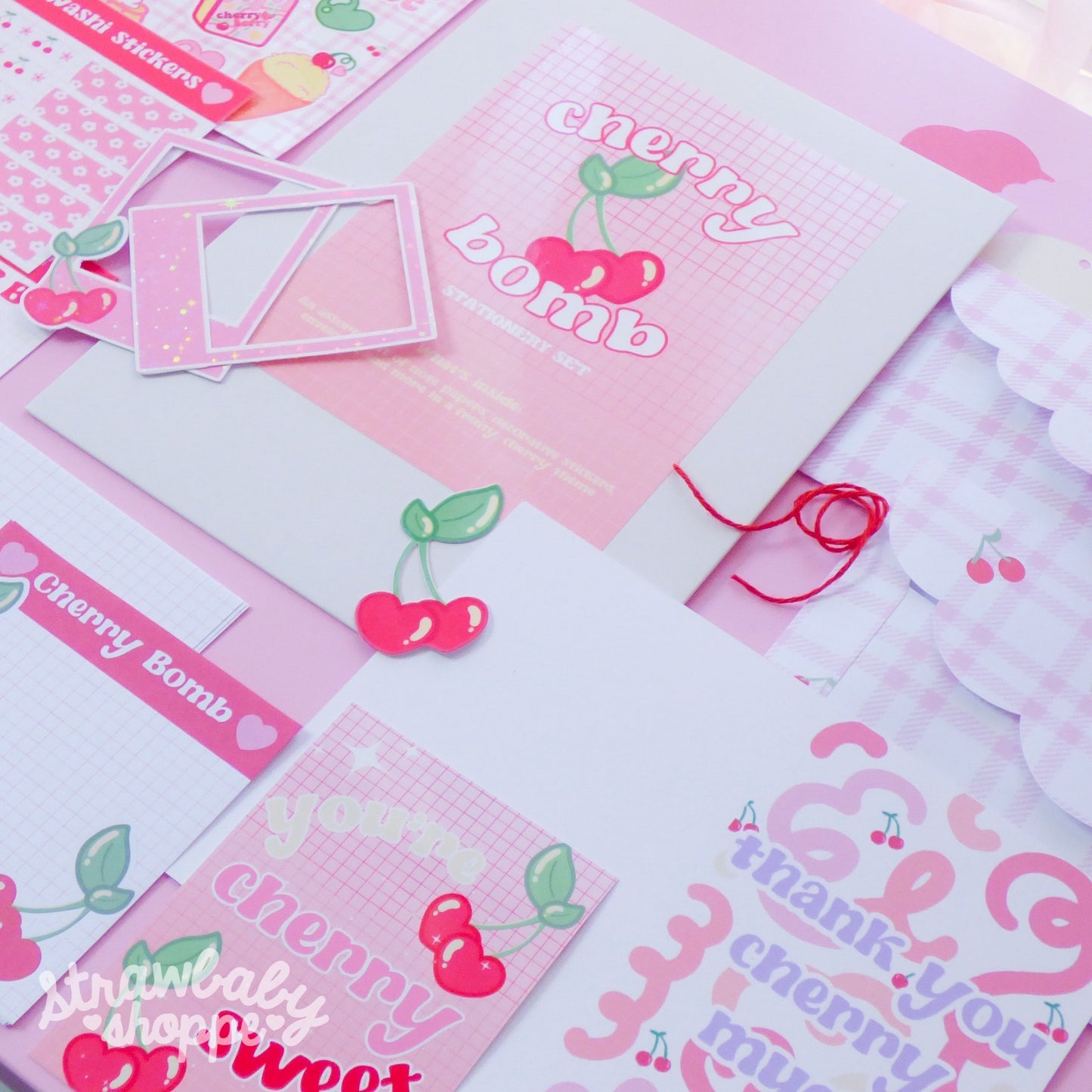 Cherry Bomb 🍒 Stationery Set