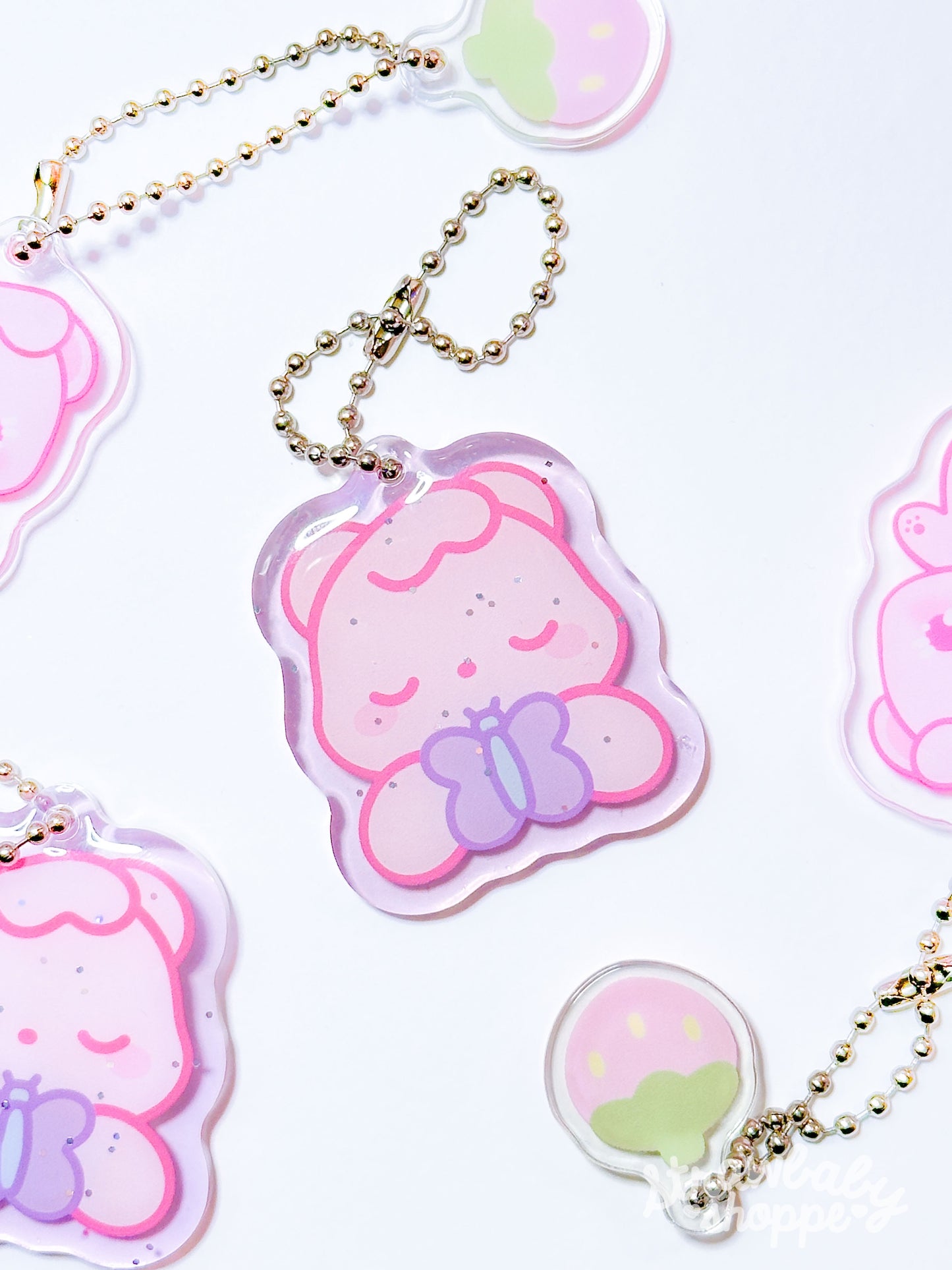 Butterfly Mushi Acrylic Charm - Kawaii Keychains & Charms - Original Character ft. Mushi