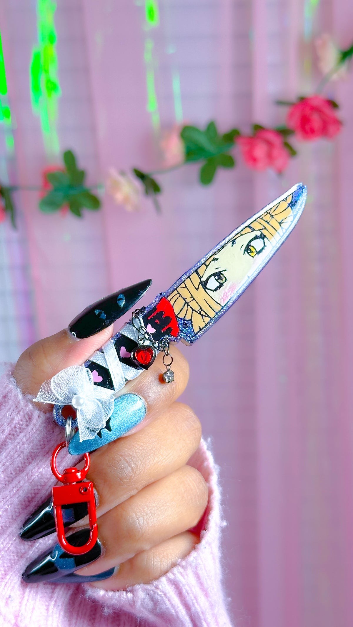 Blushing Toga - Hand Painted Charm Keychain