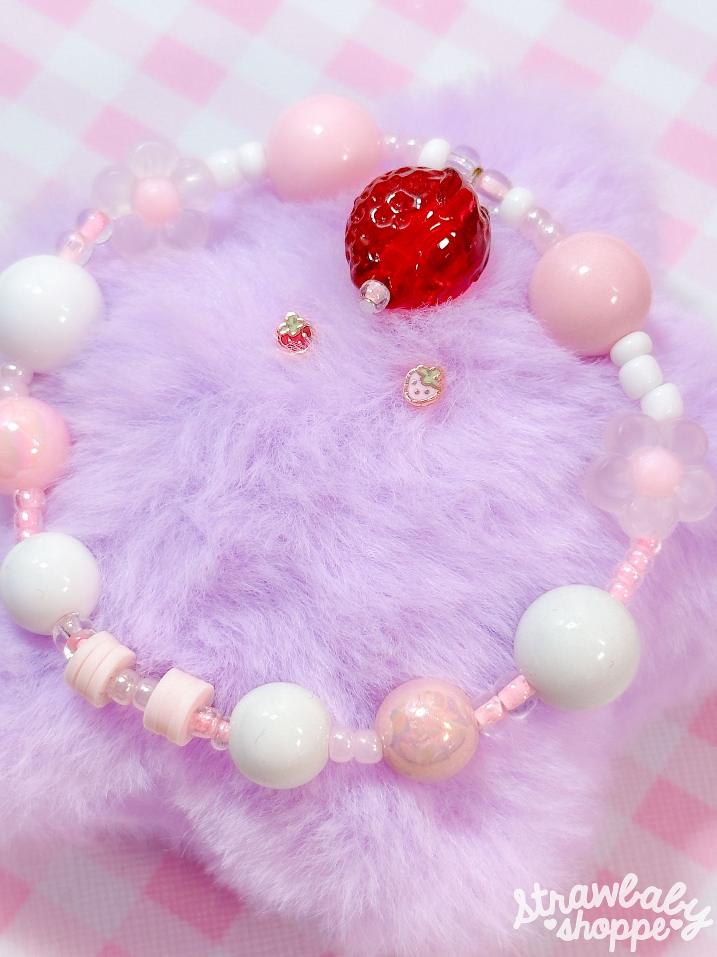 Kawaii Strawberry Sprinkle Pins - Red and Pink Strawberry Mini Enamel Pin Set