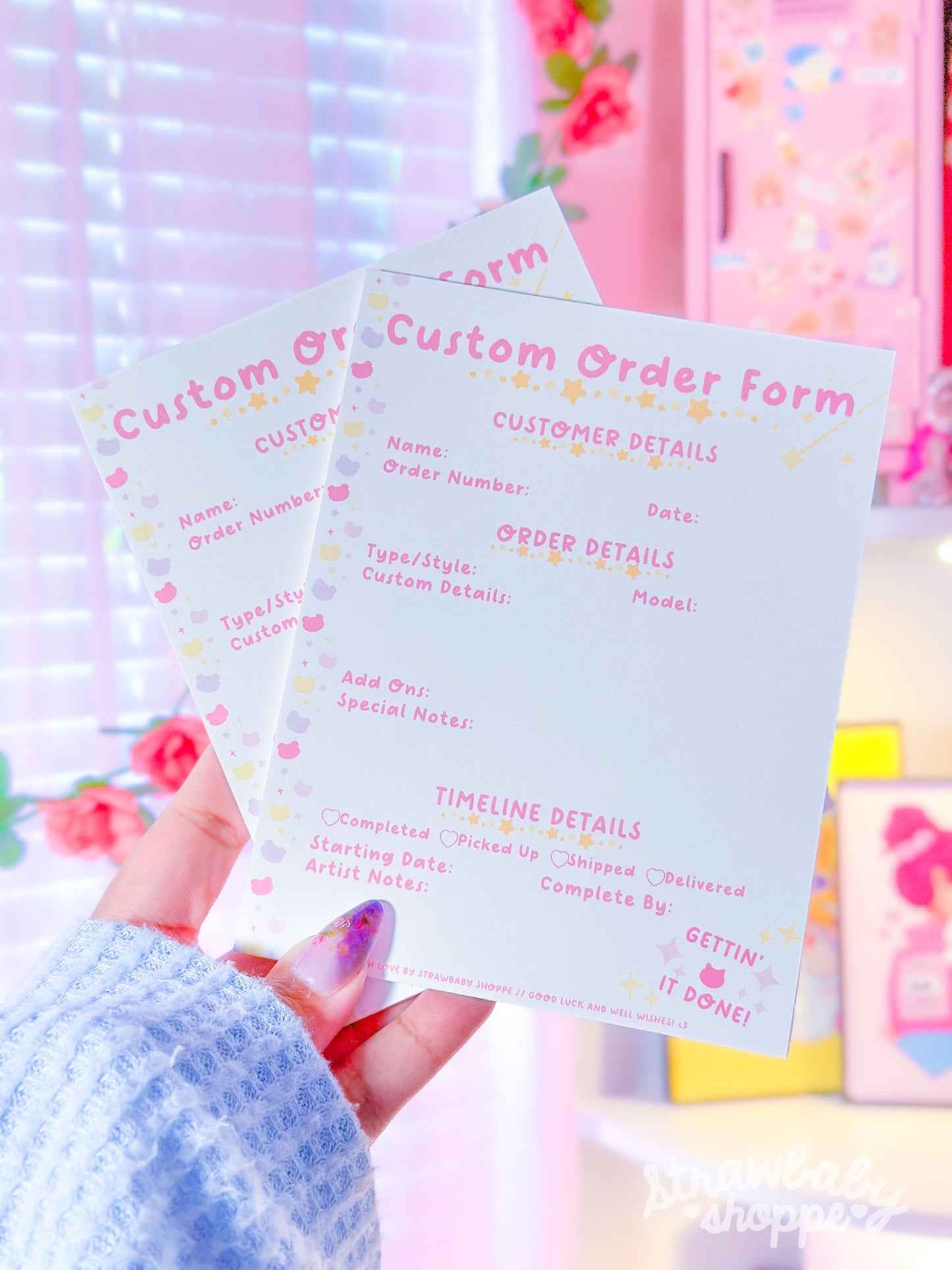 "Custom Order Form" Notepad - Handmade Notepad for Small Businesses