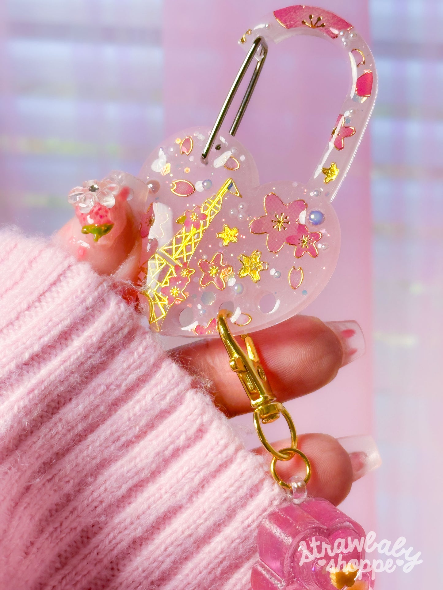 Sakura Dream - Resin Carabiner Charm Holder