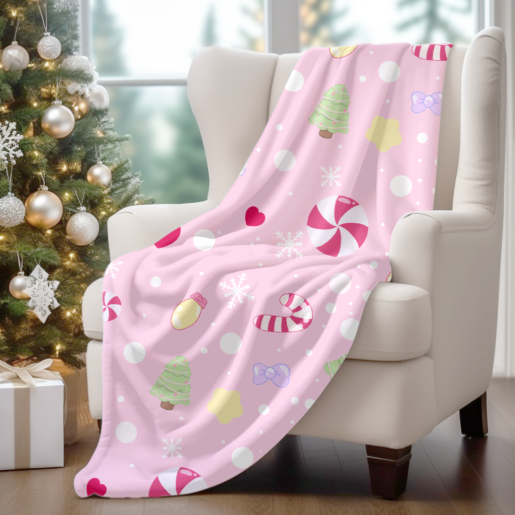 "Peppermint Party" Christmas 2023 Blanket