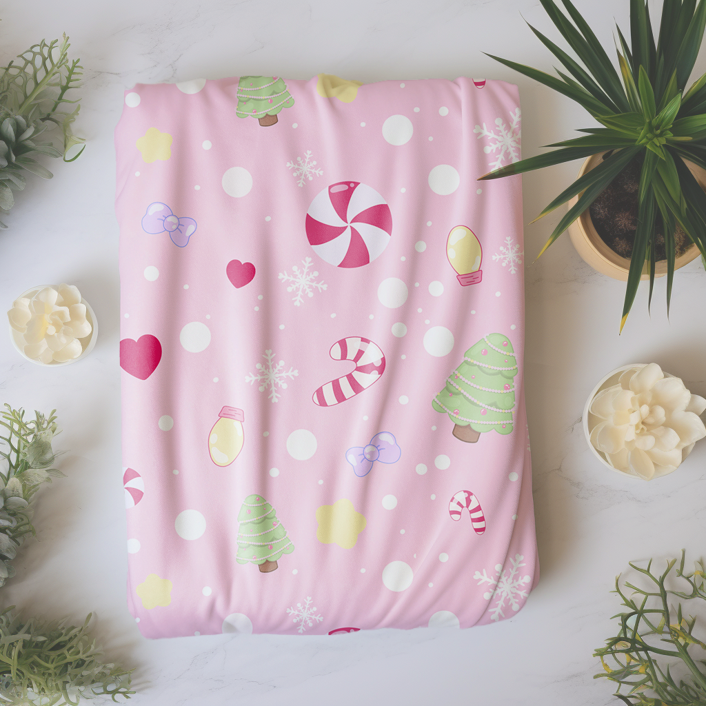 "Peppermint Party" Christmas 2023 Blanket