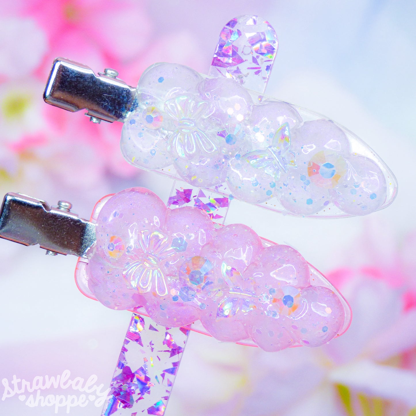 Clear Whipped Hair Clips