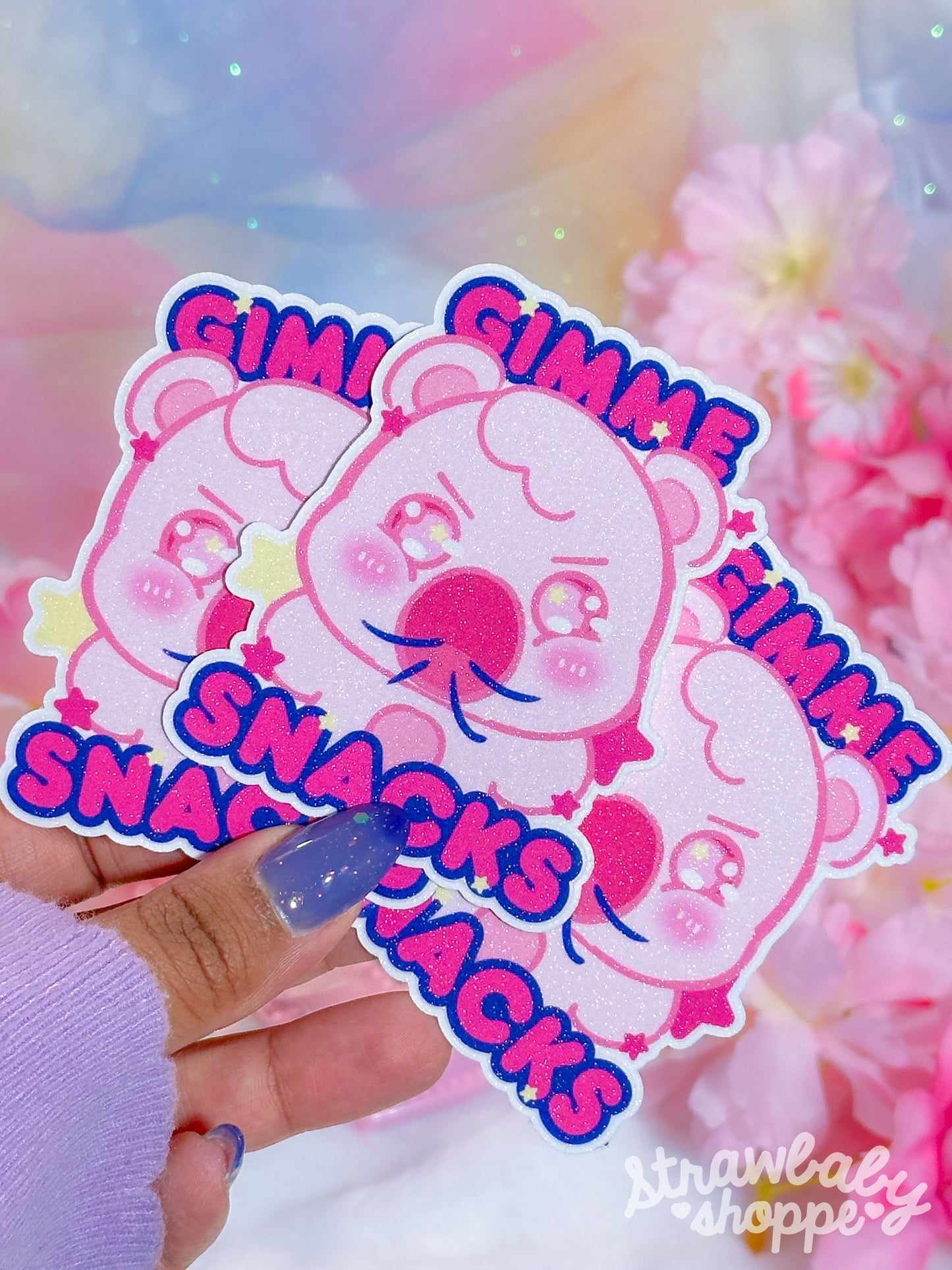 Gimme Snacks - Glittery Mushi Sticker