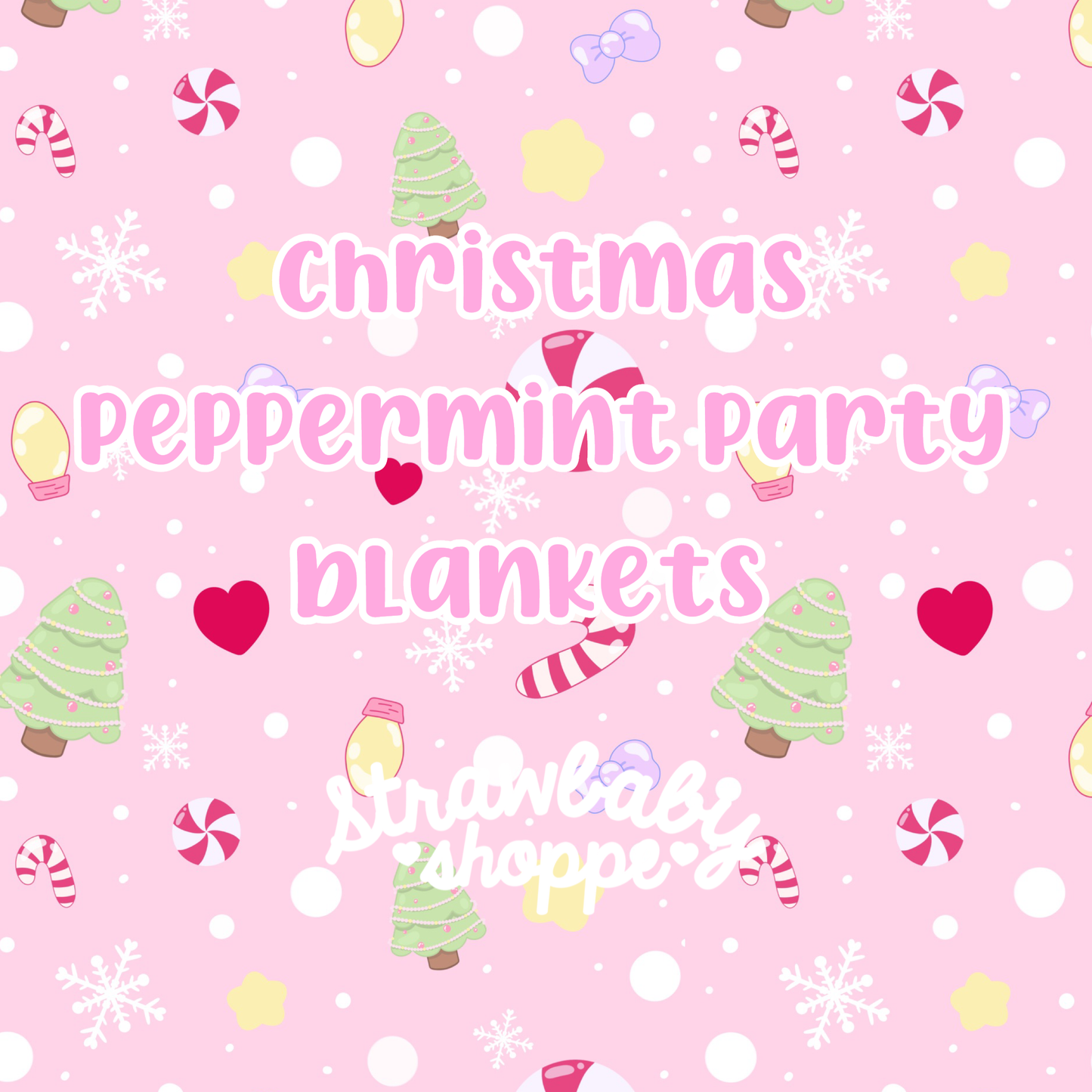 "Peppermint Party" Christmas 2023 Blanket