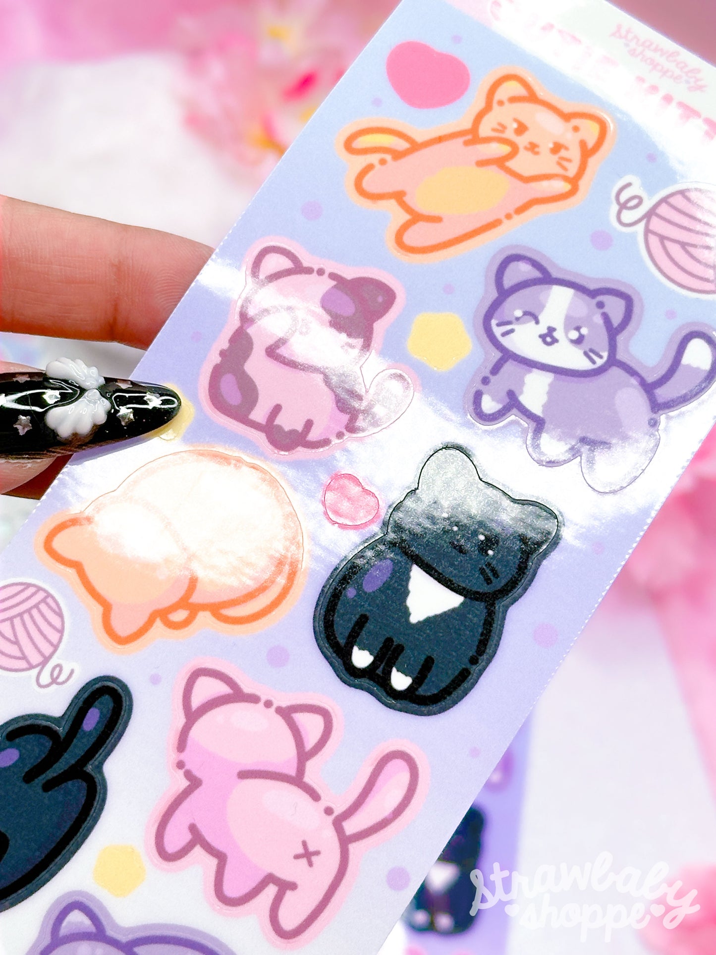 Cutie Kitties Glossy Sticker Sheet