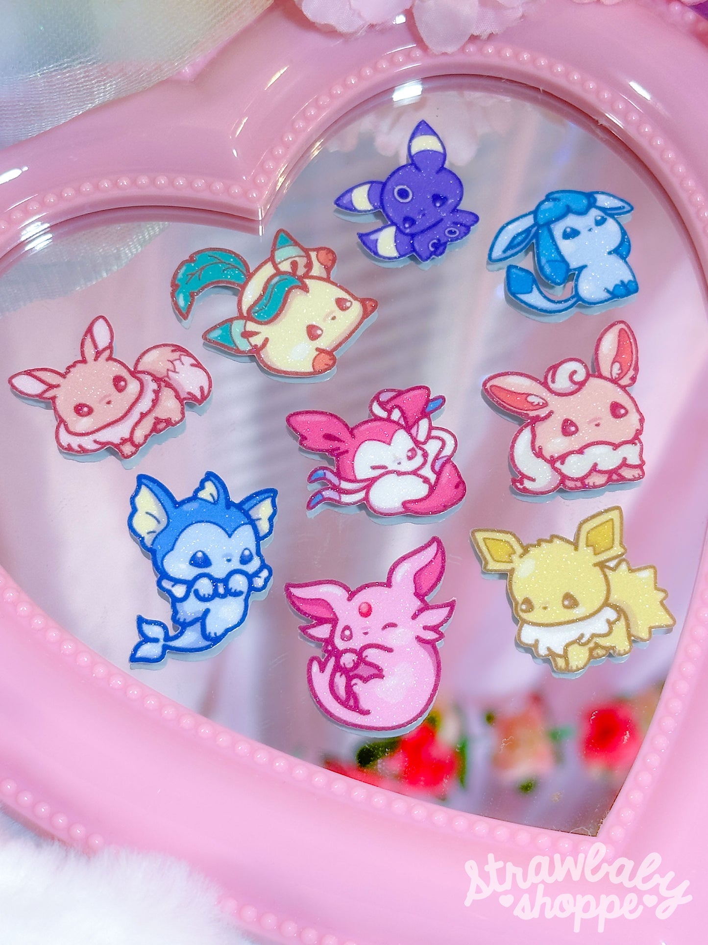 All The 'Vee's Mini Pack - Kawaii Character Glitter Vinyl Sticker Pack