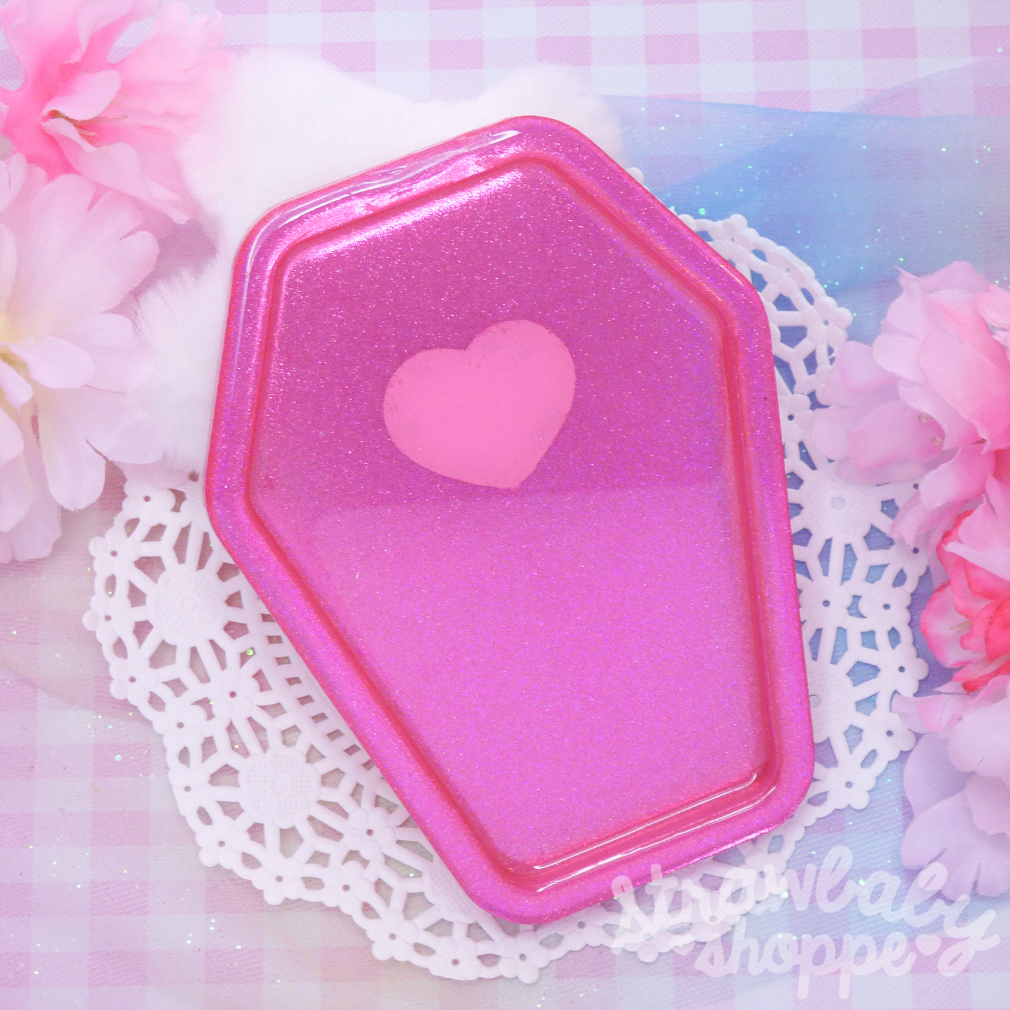 Pink Holo Coffin Tray (B-Grade)