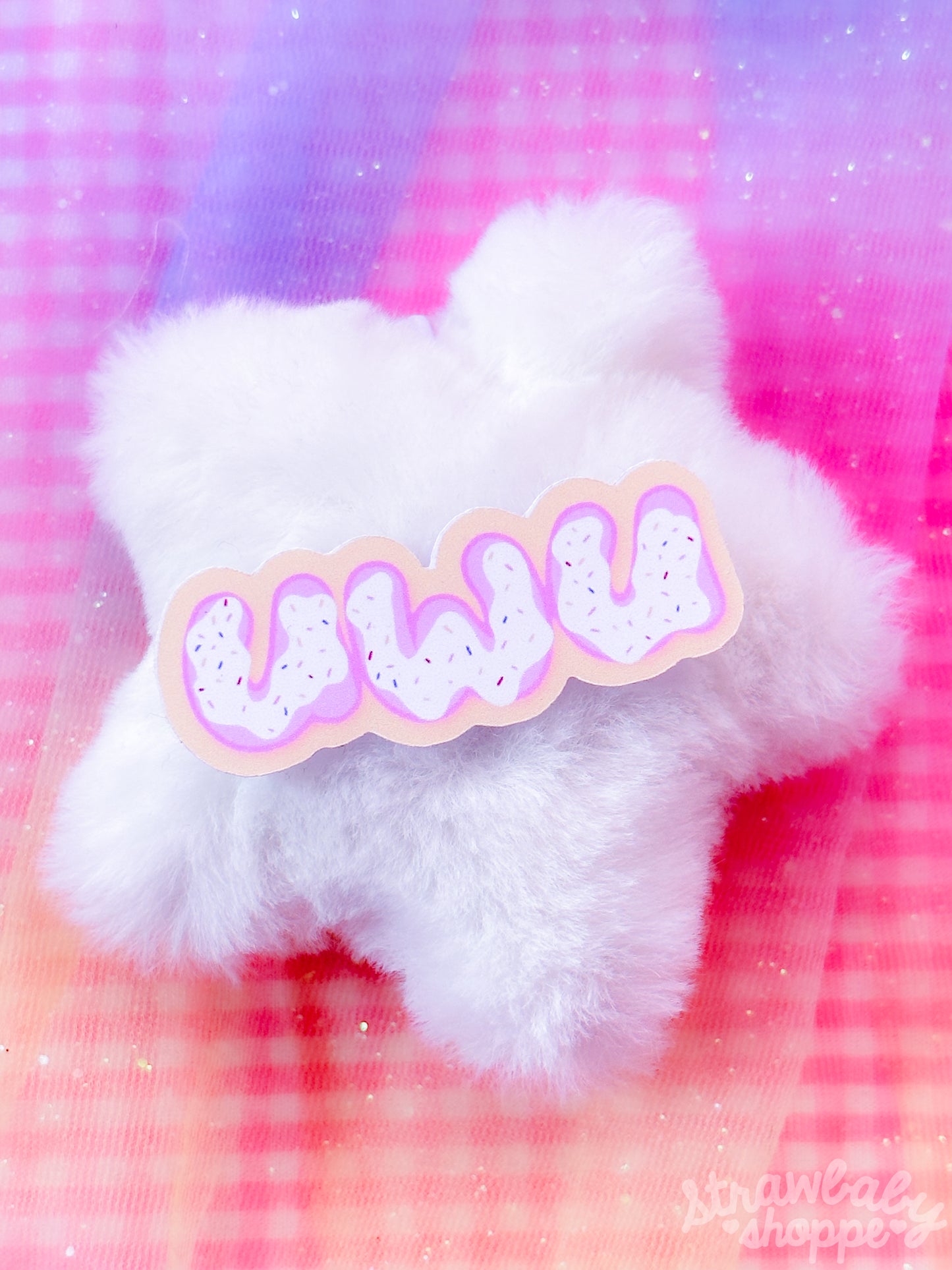 uwu cookie vinyl sticker