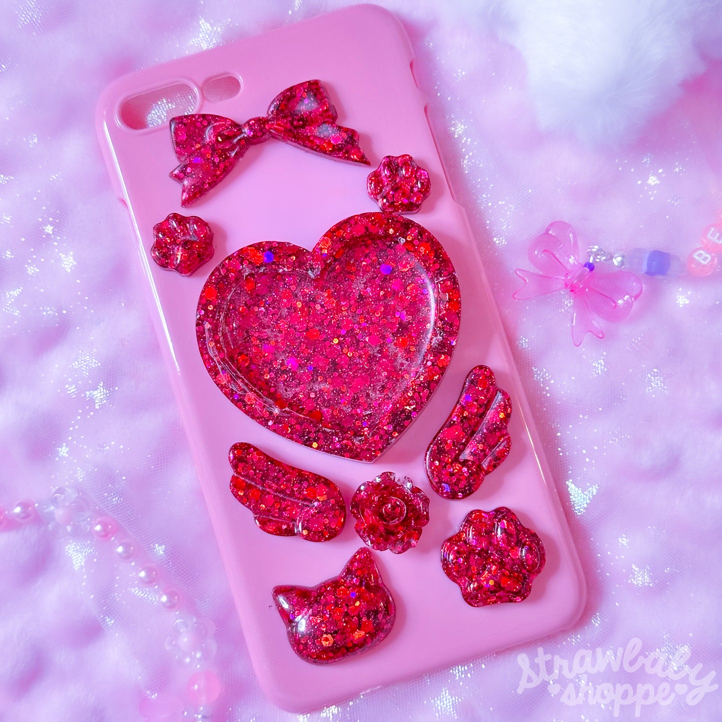 Glittery Red Full Whip Case Layout