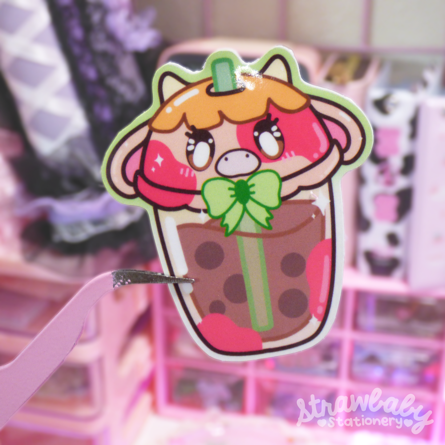 Apple Boba - Die Cut Sticker