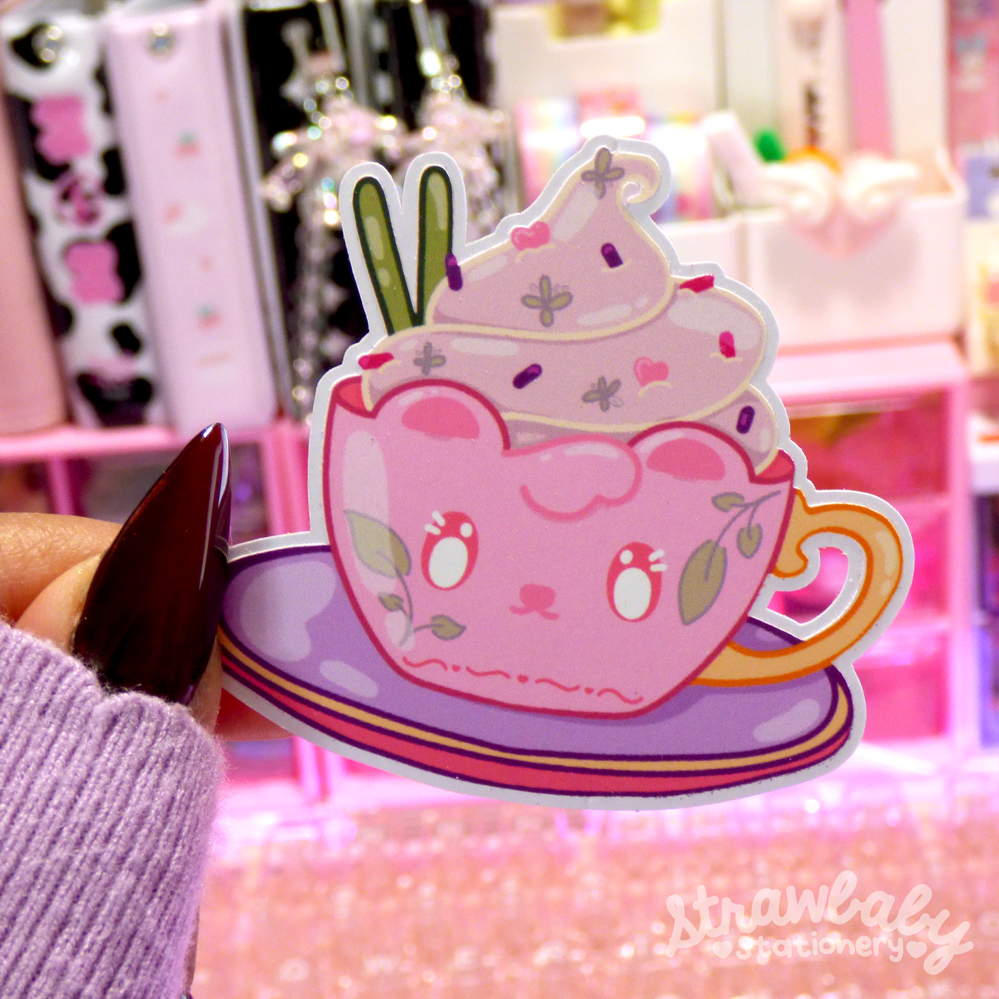 Teacup Mushi - Die Cut Sticker