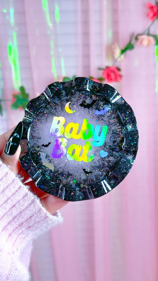 Baby Bat - Handmade Kawaii Ruffled Coaster