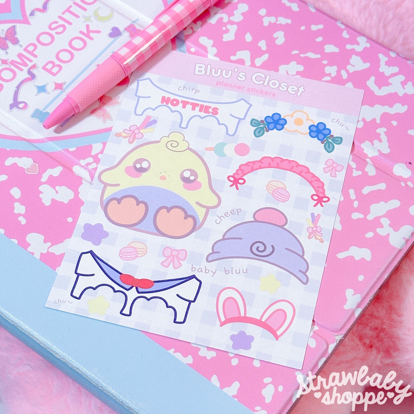 Bluu’s Closet Sticker Sheet - Kawaii Stickers - Original Character