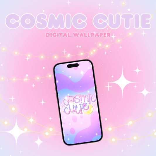 Cosmic Cutie - Kawaii Digital Wallpaper - 6th Strawbaby Anniversary