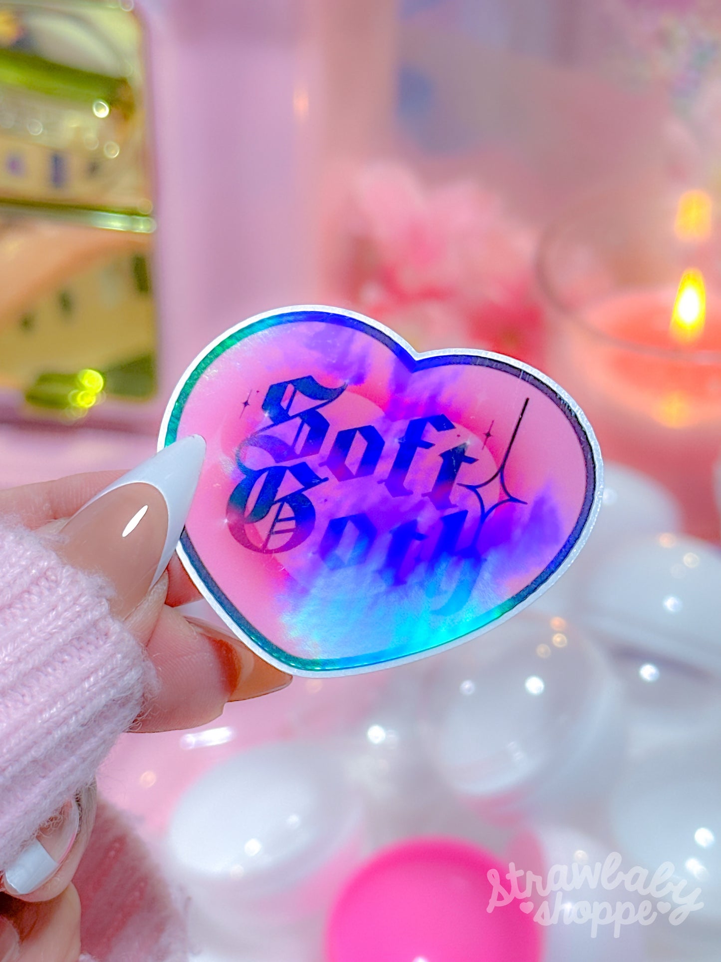 Soft Goth - Handmade Holographic Sticker