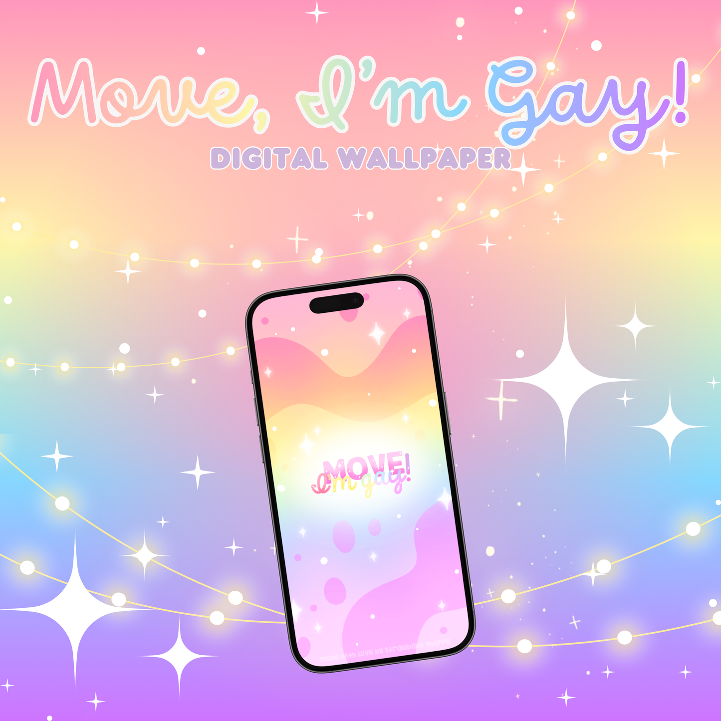 Move! - Rainbow Digital Wallpaper - Pride Month