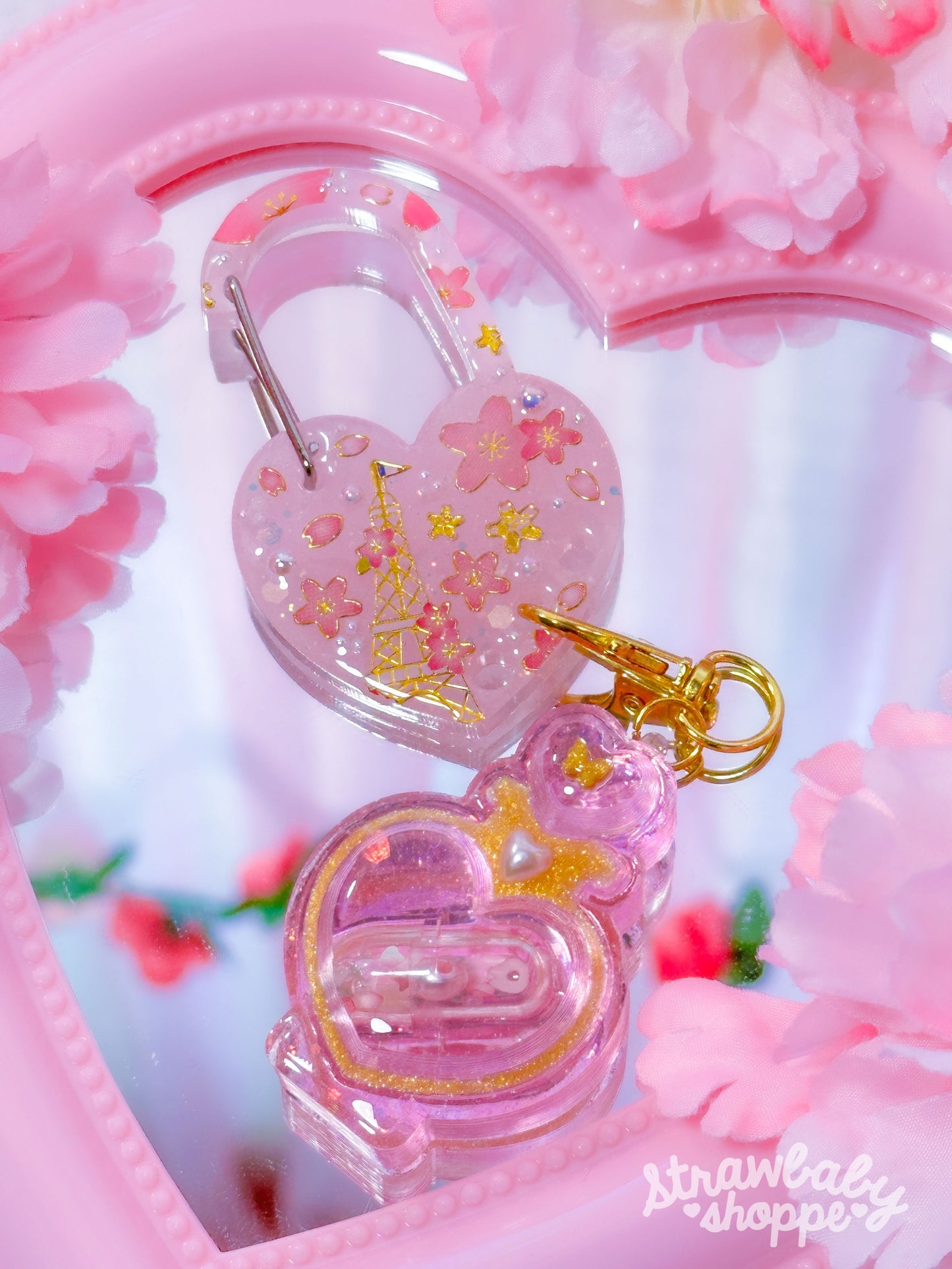 Sakura Dream - Resin Carabiner Charm Holder