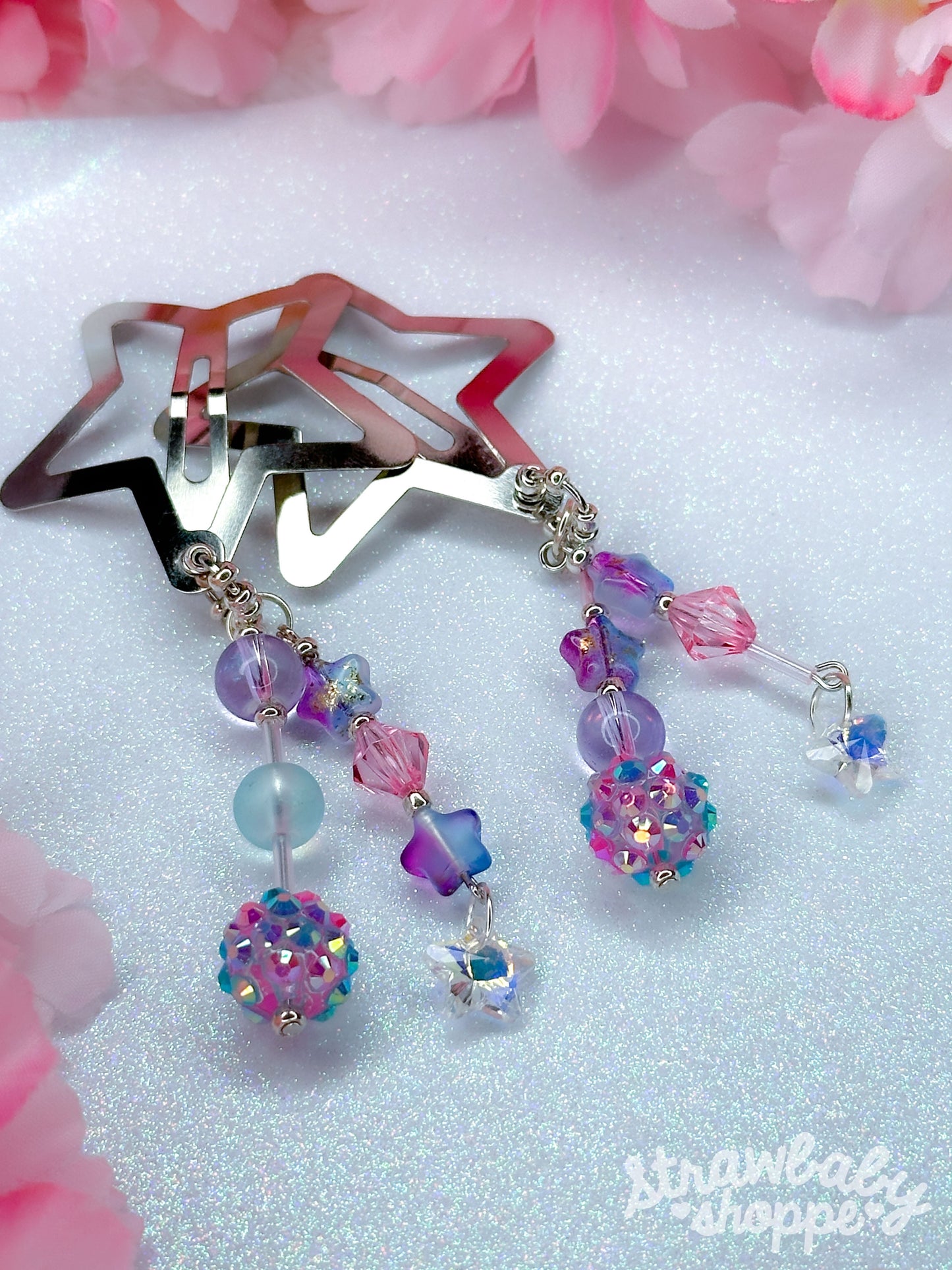 Starry - Beaded Star Hair Clips