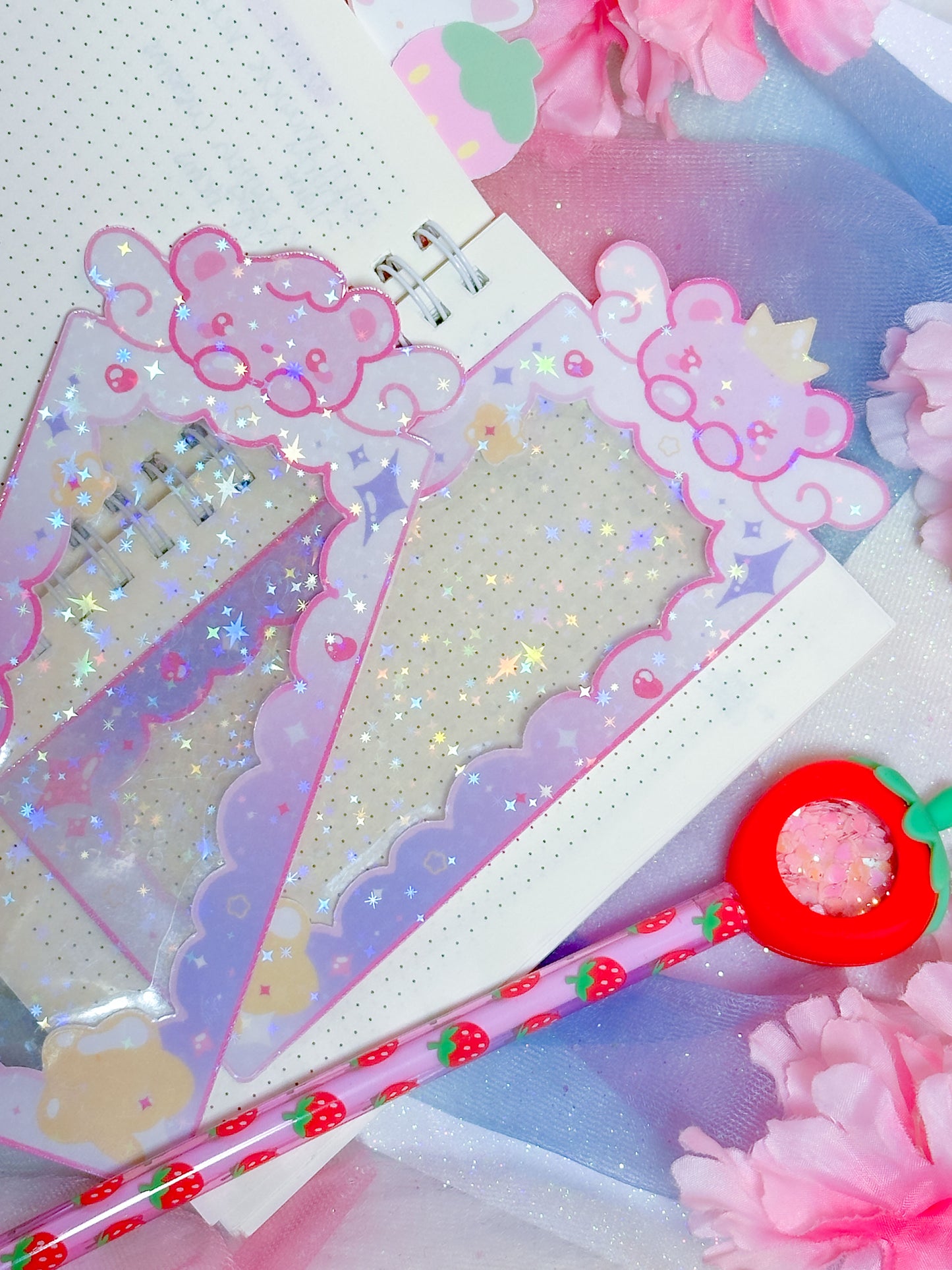 Cosmic Portal - Holographic Kawaii Bookmark