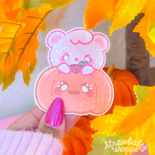 Plumpkin Patch Mushi Sticker - Die Cut Sticker - Handmade Holographic Sticker