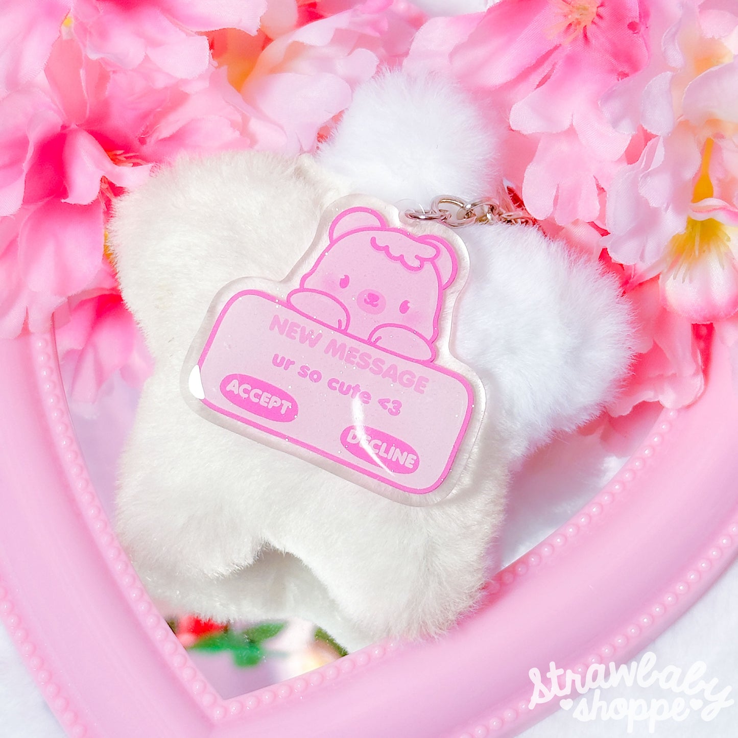 Texts from Mushi Glittery Acrylic Charm - Original Character - Mushi the Bear