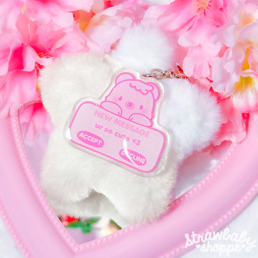 Texts from Mushi Glittery Acrylic Charm - Original Character - Mushi the Bear