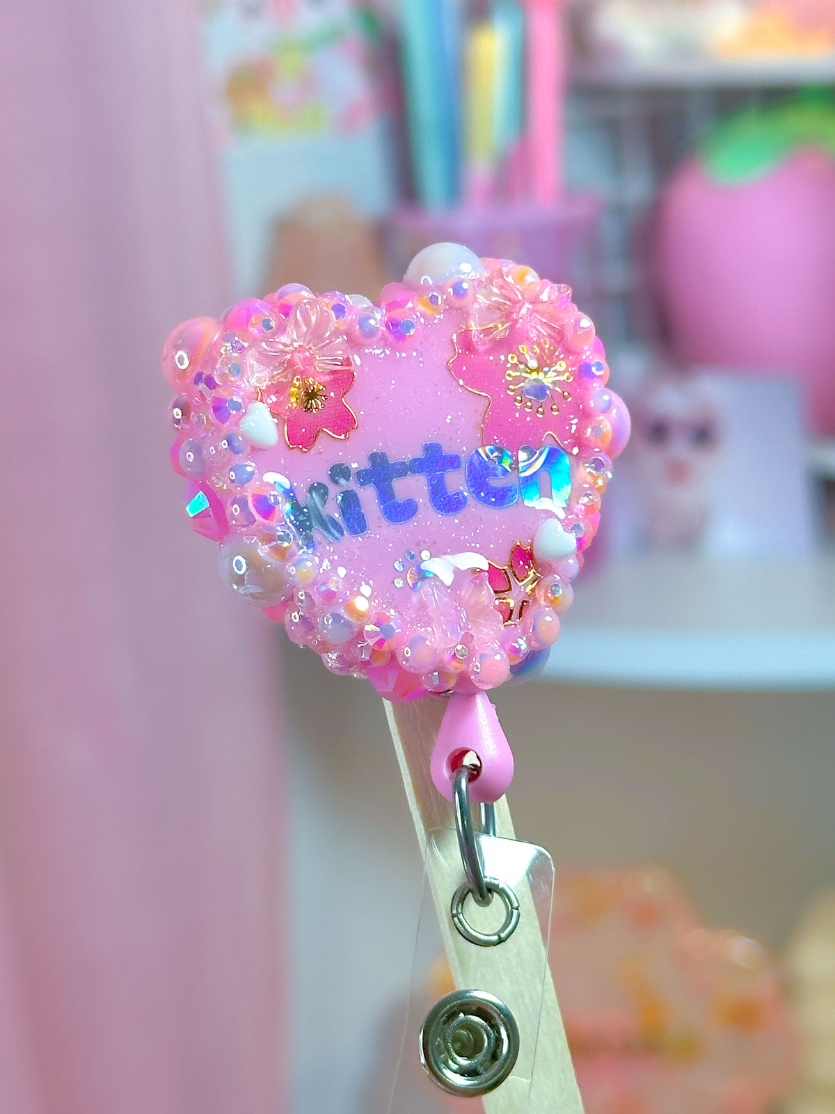 Kitten - Retractable Badge Reel