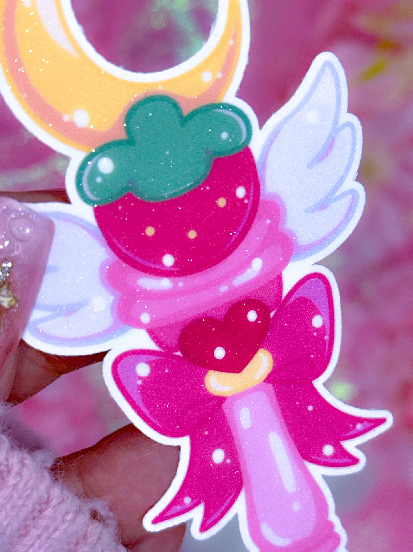 Magical Strawbaby Power! - Glitter Sticker