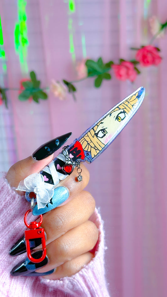 Blushing Toga - Hand Painted Charm Keychain