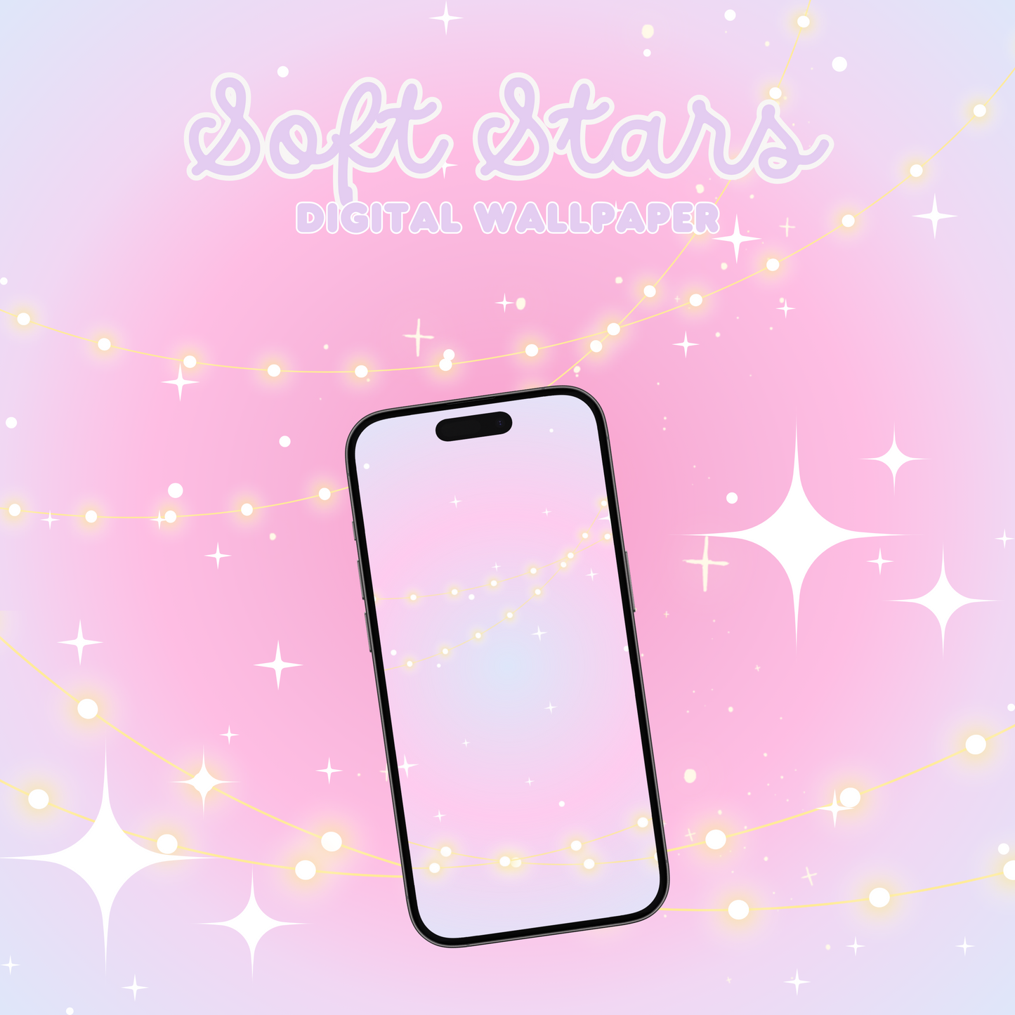 Soft Stars Digital Wallpaper