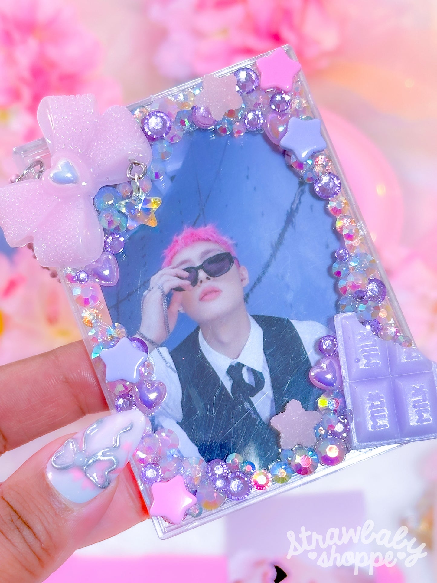 "Crushing on You" Decoden Photo/Collector Card Case