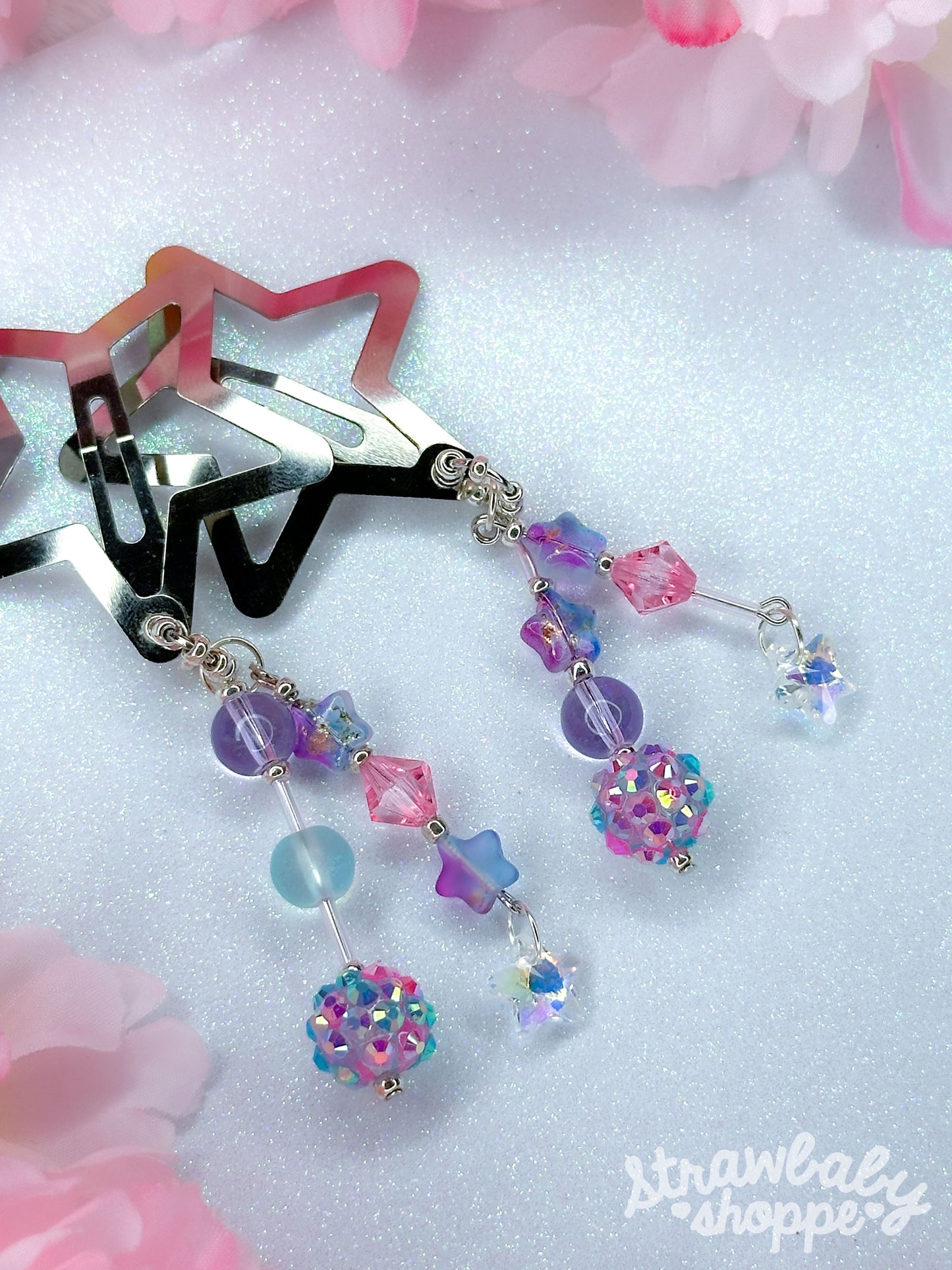 Starry - Beaded Star Hair Clips