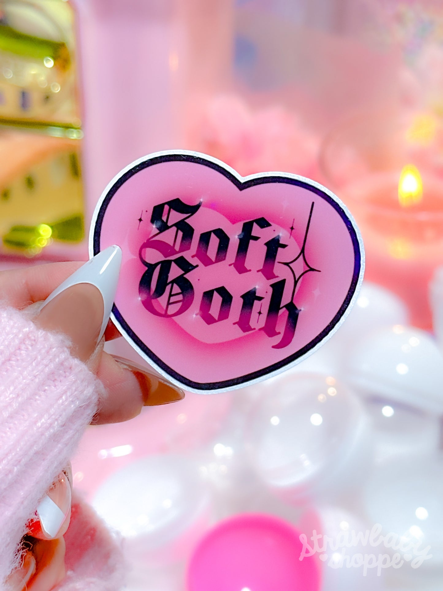 Soft Goth - Handmade Holographic Sticker