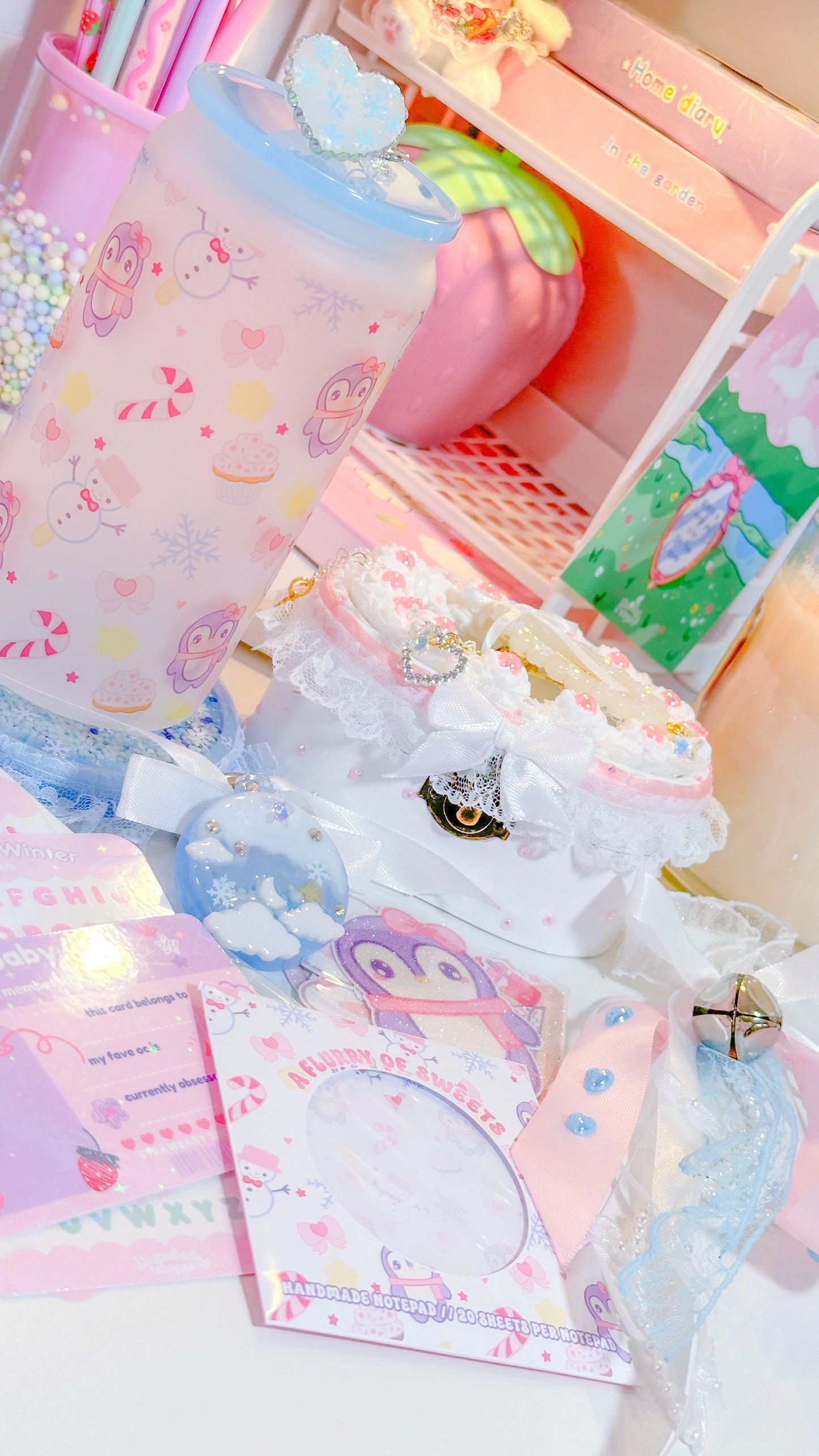 Winter Party - 2025 Advent Frosted Glass Can Cup - 16 oz.