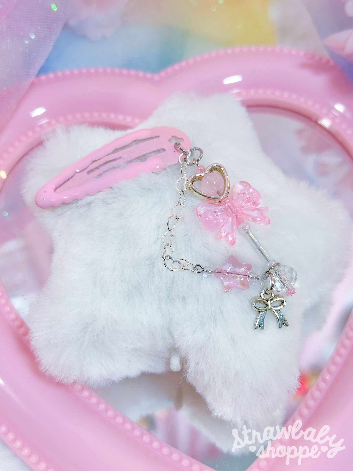 Regal Magical Girl (Pink Star) - Bead Charm Pastel Hair Clips (Copy)
