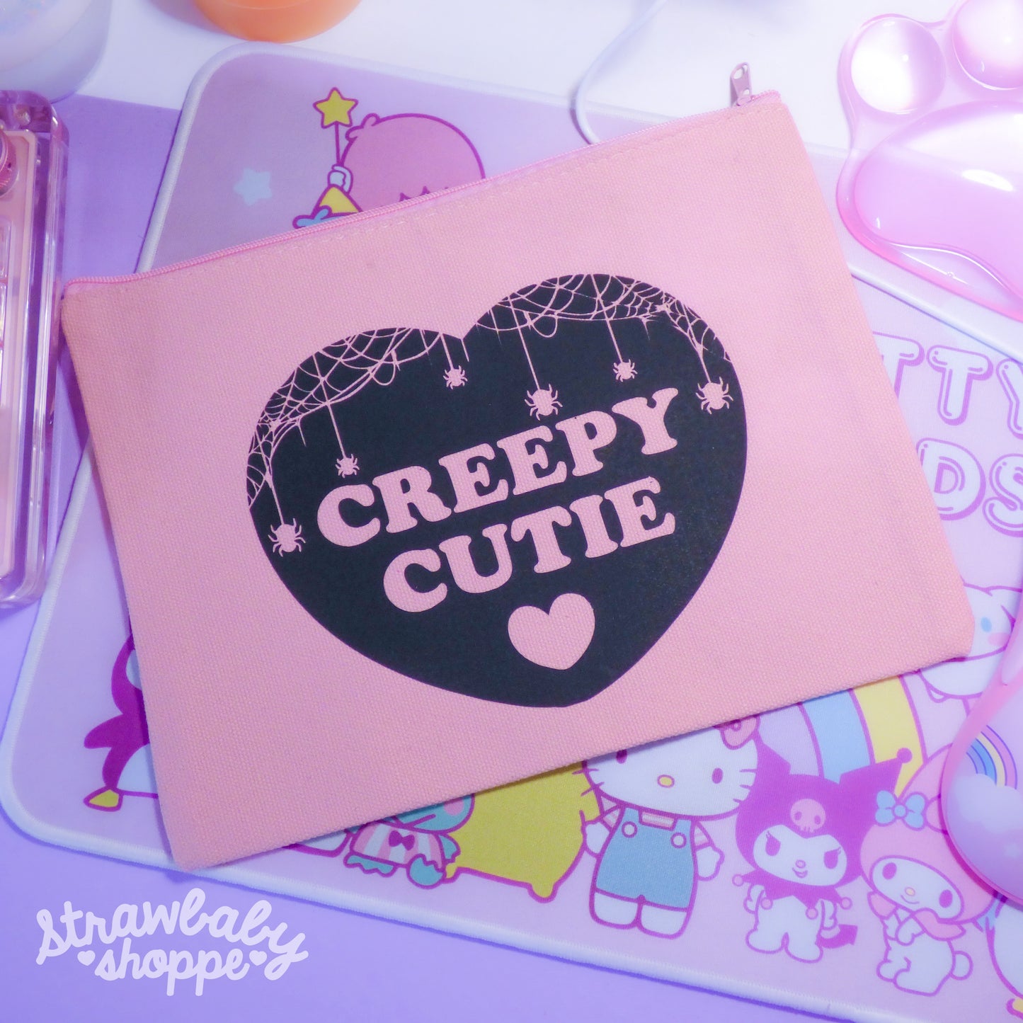 Pink "Creepy Cuties" Pouch