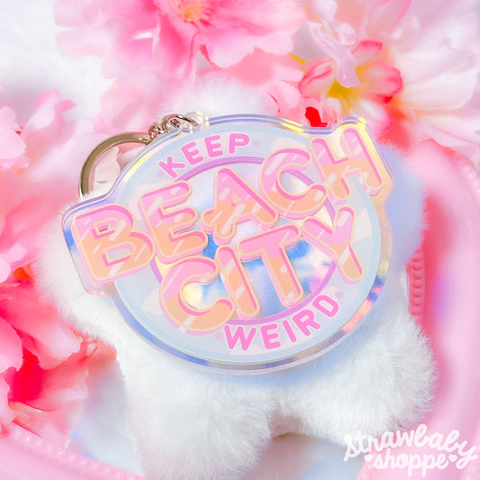 "Keep Beach City Weird" Iridescent Acrylic Charm - SU Collection