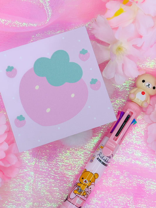 Sweet Strawberry Notepad - Handmade Notepad