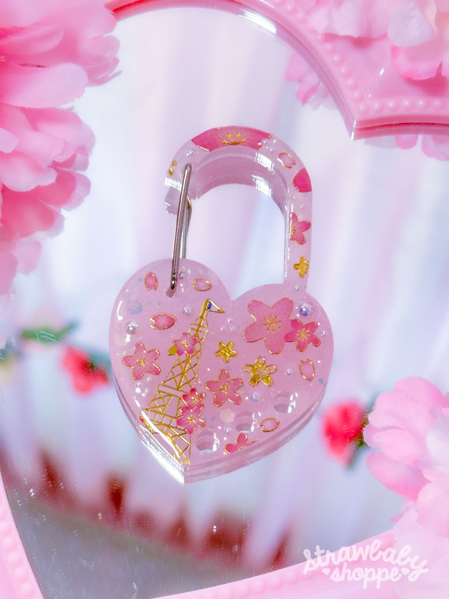 Sakura Dream - Resin Carabiner Charm Holder