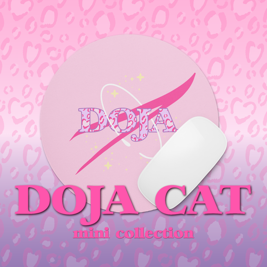 Doja In Space Round Mousepad - Leopard Version