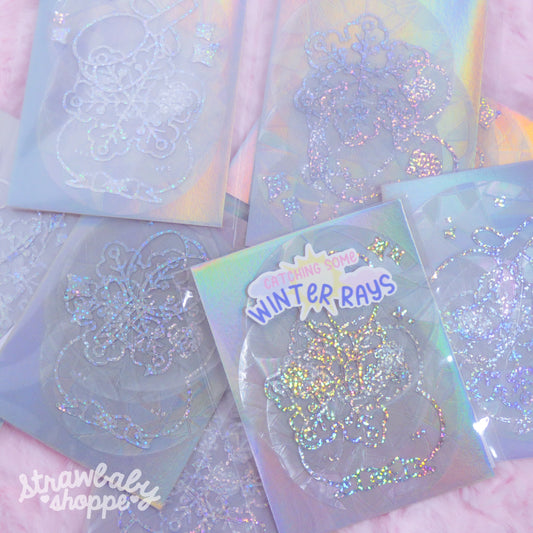 Winter Rays Holo Window Cling Pack