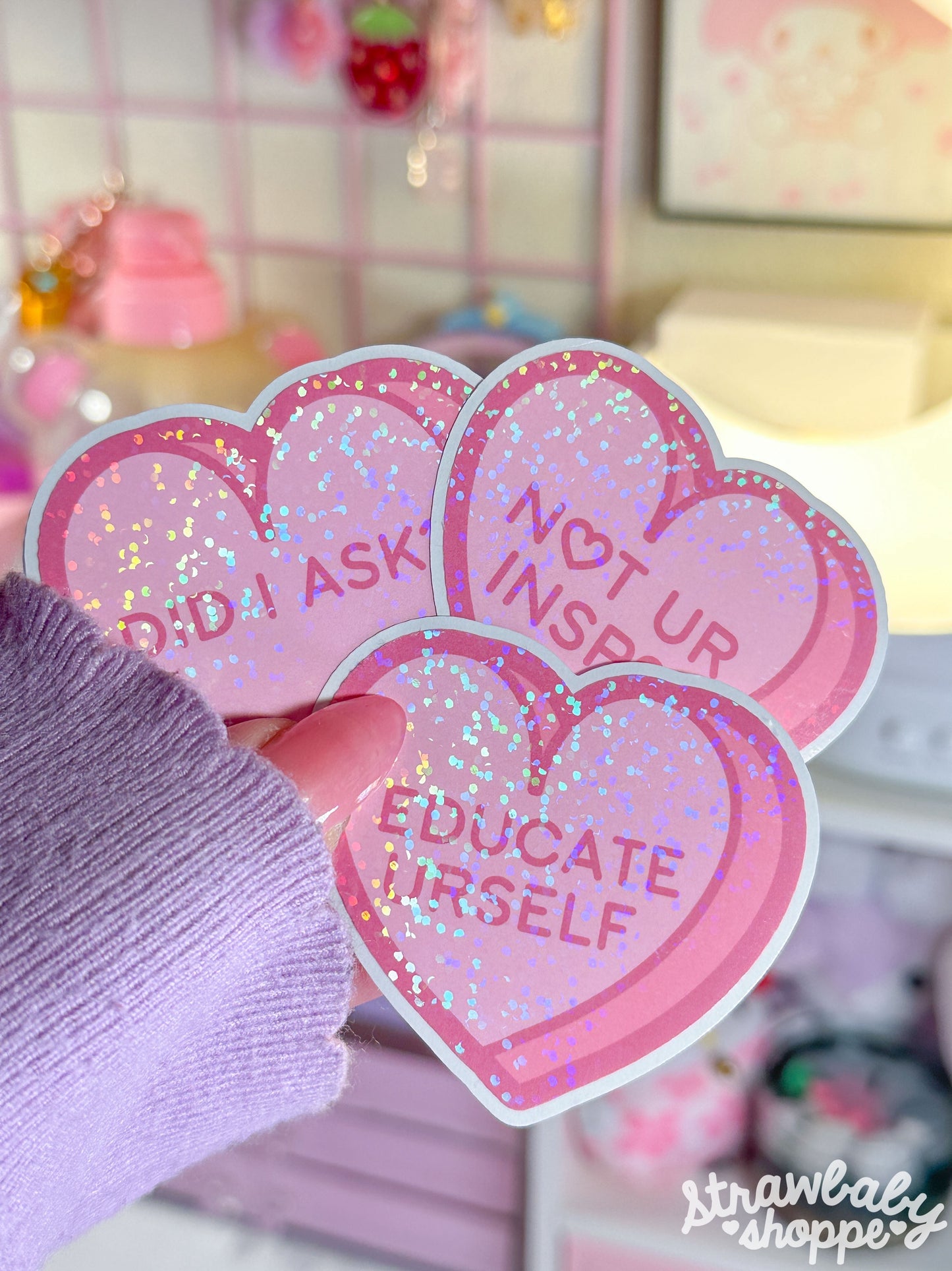 Anti-Ableism Conversation Heart Sticker Set