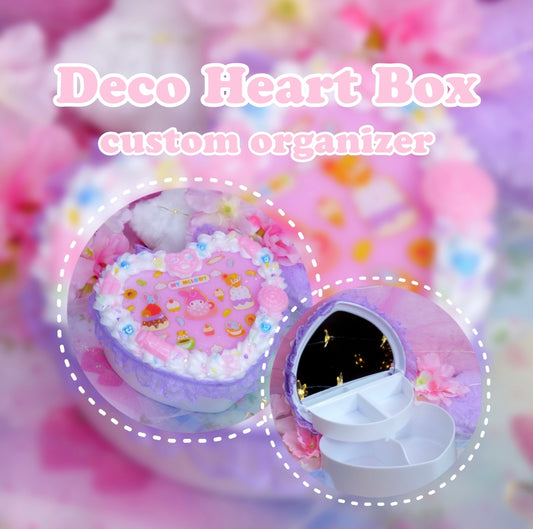 Deco Heart Box Organizer (Made to Order)