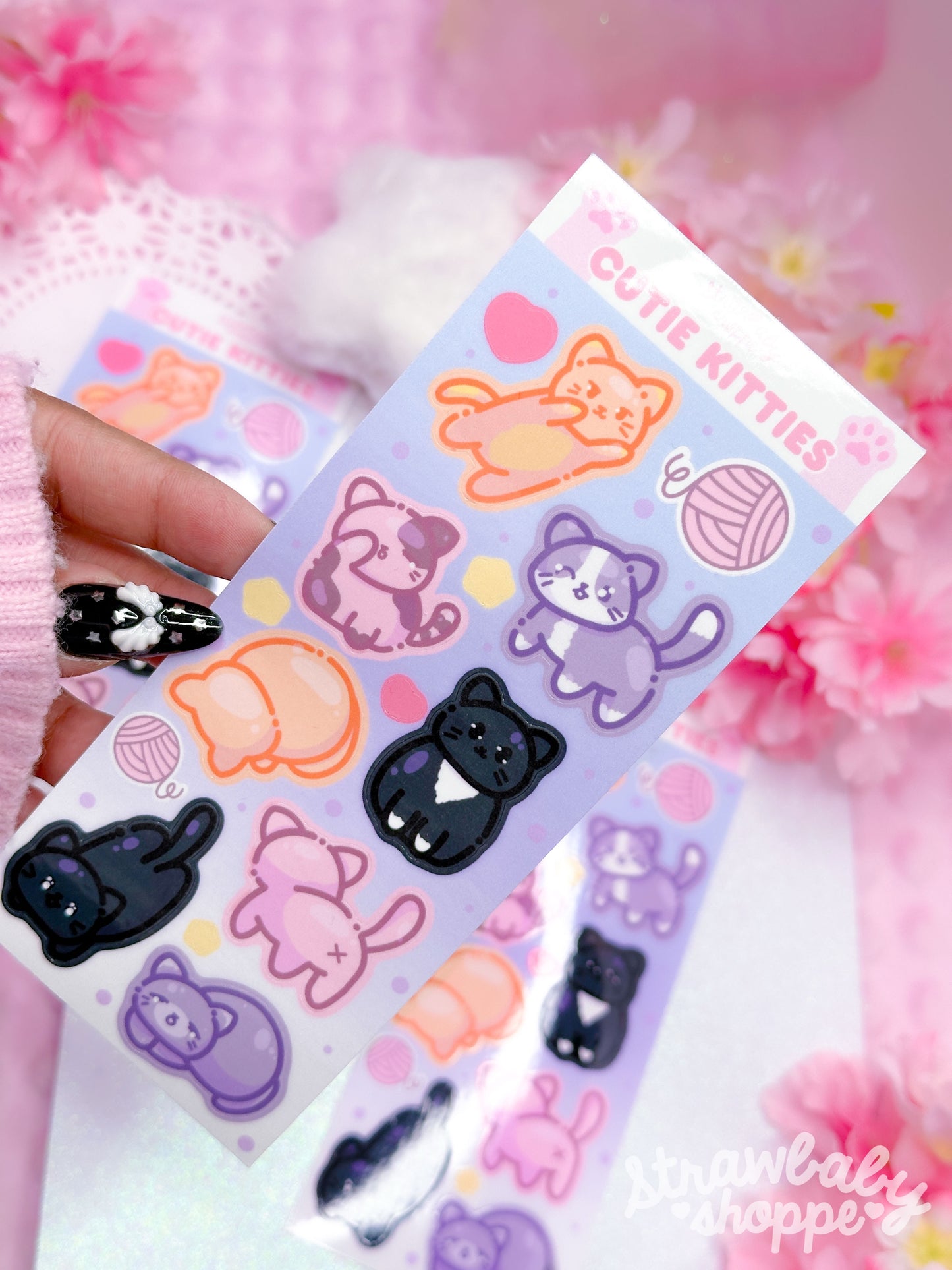 Cutie Kitties Glossy Sticker Sheet